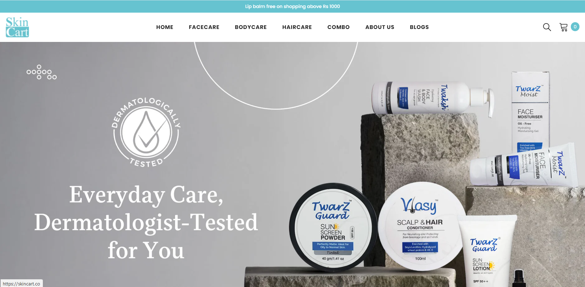 skincart.co website preview