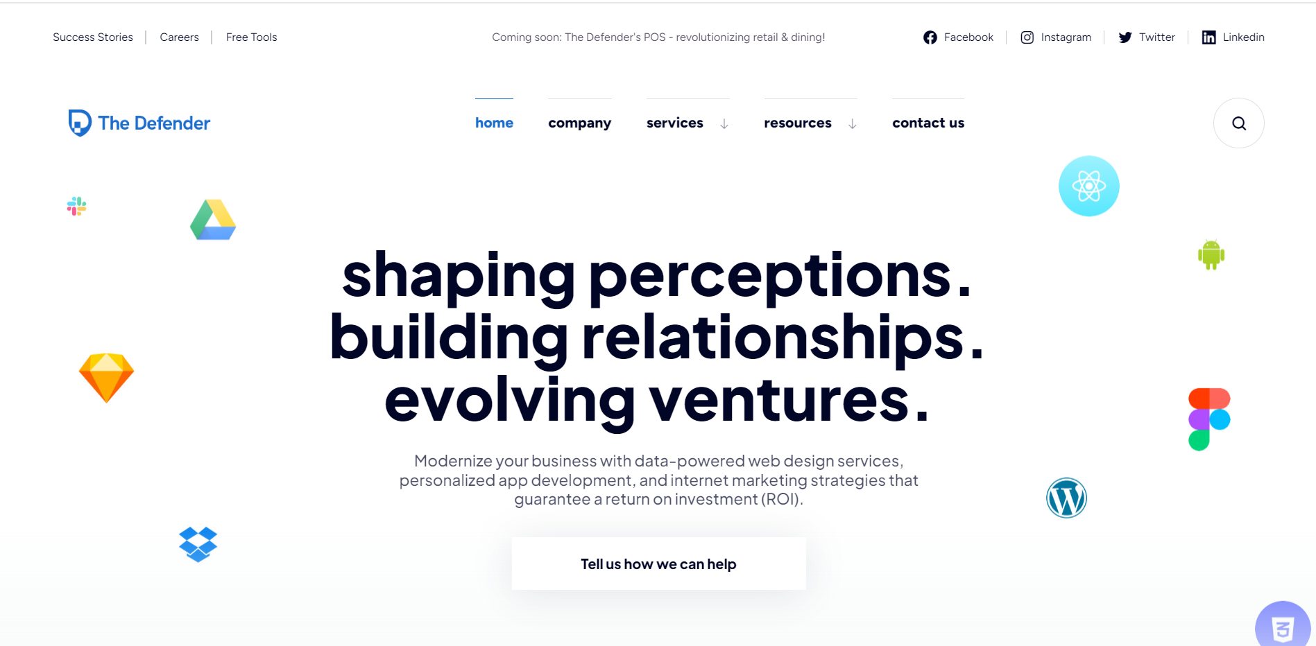 thedefender.in website preview
